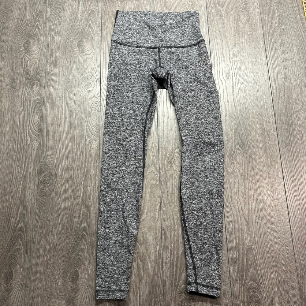 Lululemon Wunder Under High-Rise Leggings Space Dye Black White 6 28" Inseam